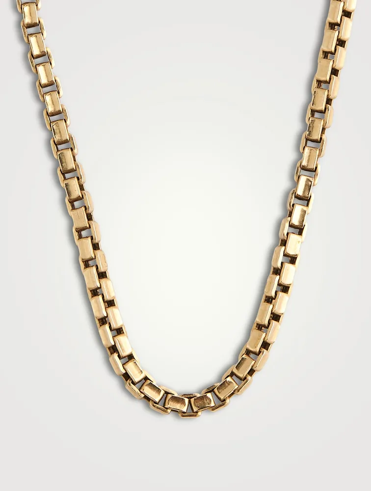 14K Gold Box Chain Necklace