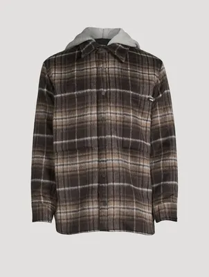 Wool-Blend Hooded Flannel