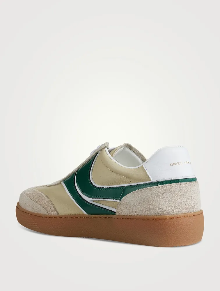 Leather And Suede Sneakers