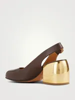 Leather Slingback Pumps