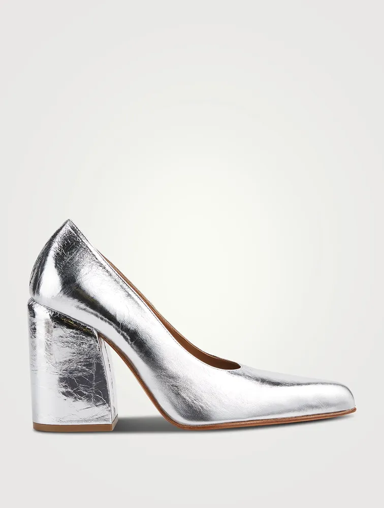 Metallic Leather Pumps