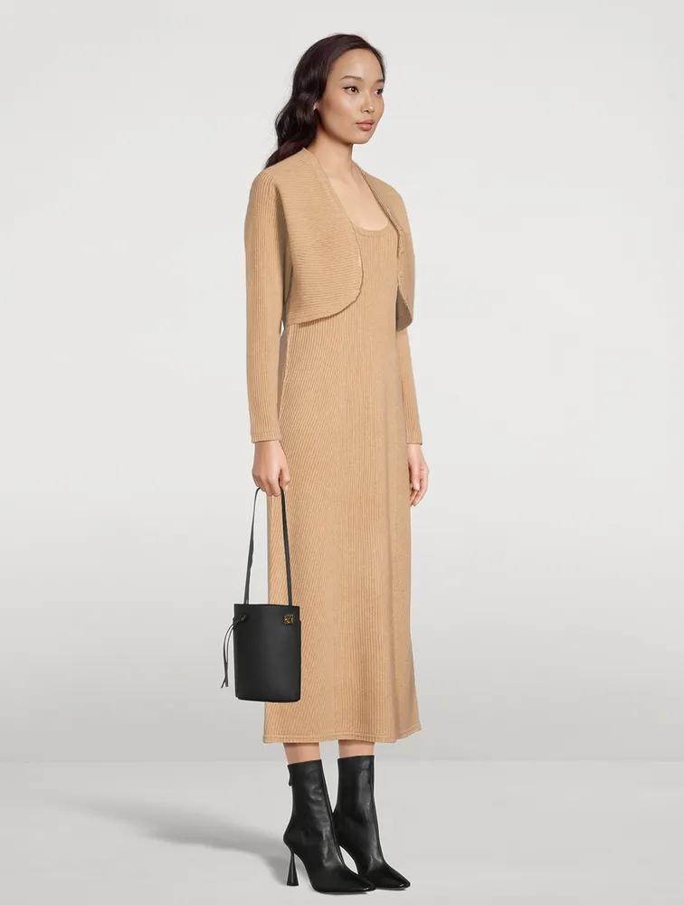 Ribbed Wool And Cashmere Midi Dress