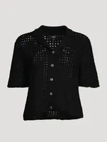 Crochet Cotton Camp Shirt
