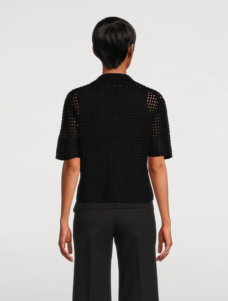 Crochet Cotton Camp Shirt