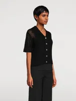 Crochet Cotton Camp Shirt
