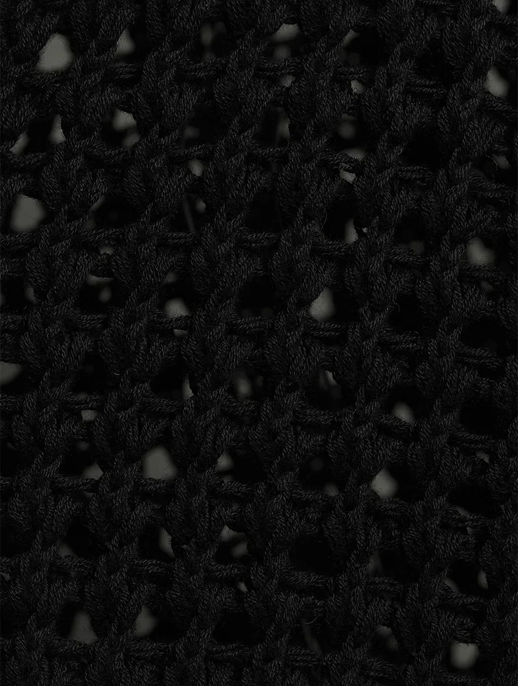 Crochet Cotton Camp Shirt