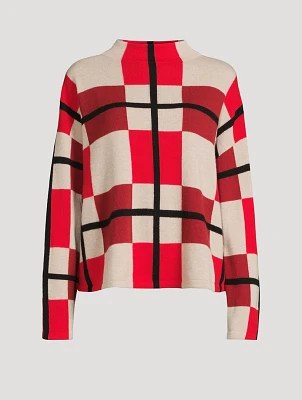 Intarsia Mockneck Sweater