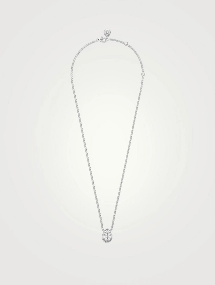 S Motif Serpent Bohème 18K White Gold Pendant Necklace With Diamonds