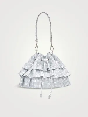 Fullbead Ruffled Pouch Bag