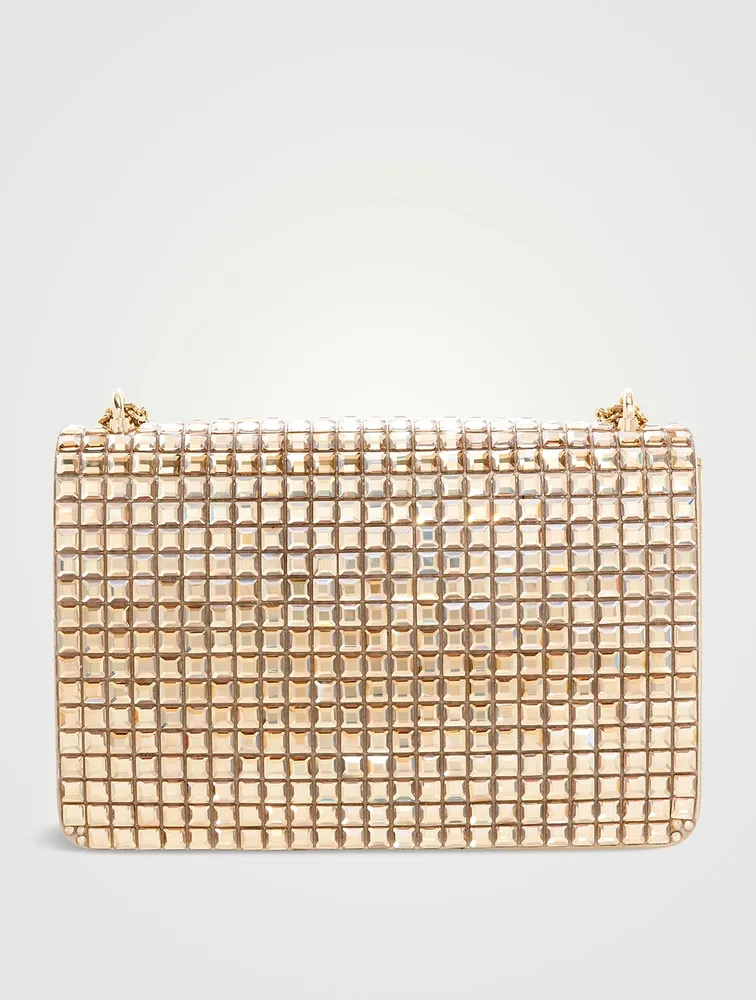 Cricket Squares Hematite Clutch