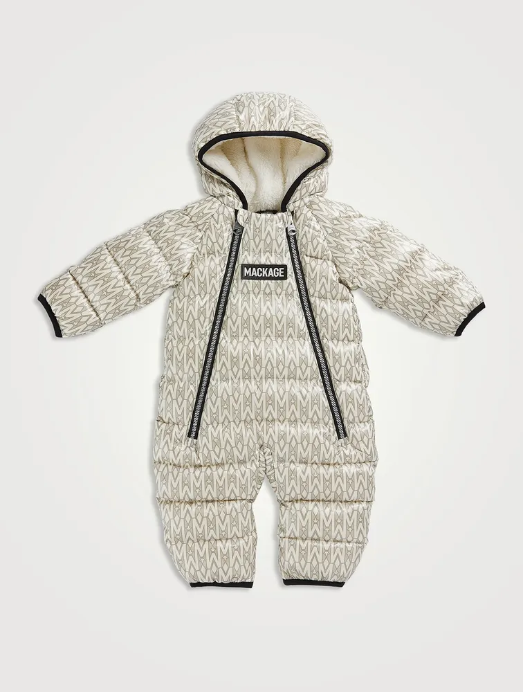 Baby Bambi Monogram Down Snowsuit
