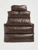 Baby Charlee Light Down Puffer Vest Monogram Print