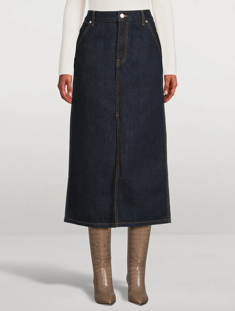 Denim Midi Skirt