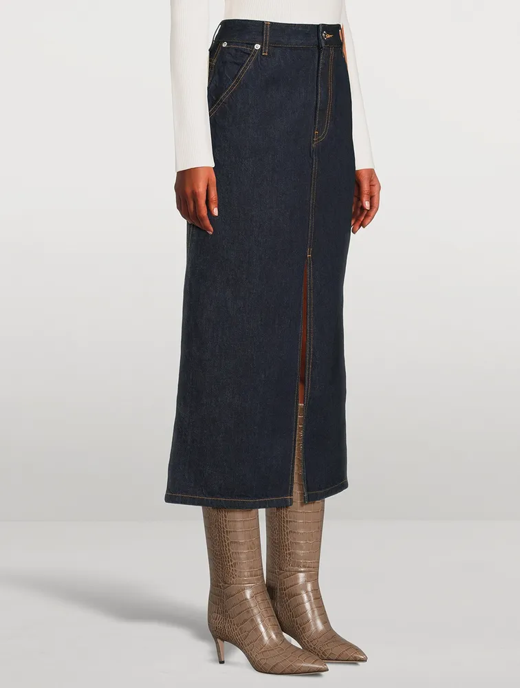 Denim Midi Skirt