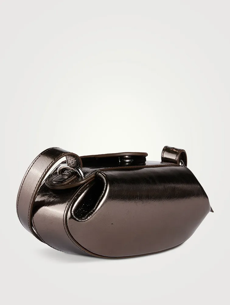 Dinner Roll Metallic Leather Baguette
