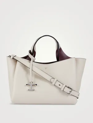 Mini T Timeless Leather Tote Bag