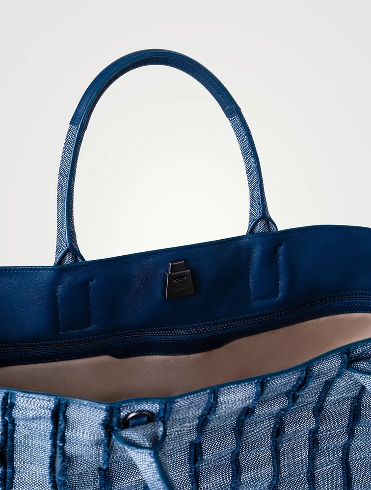 Medium Ai Denim Tote Bag