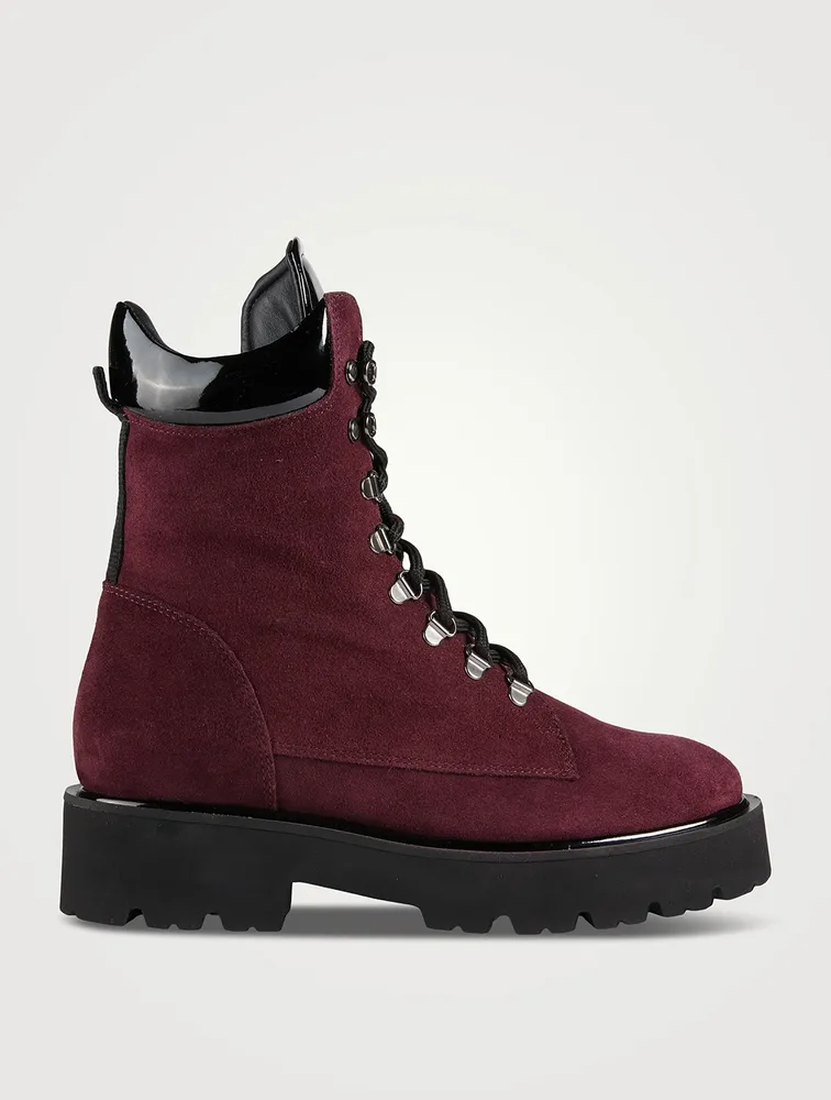 Sharlena Suede Combat Boots