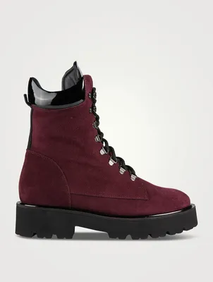 Sharlena Suede Combat Boots