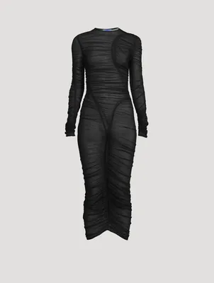 Mesh Midi Dress