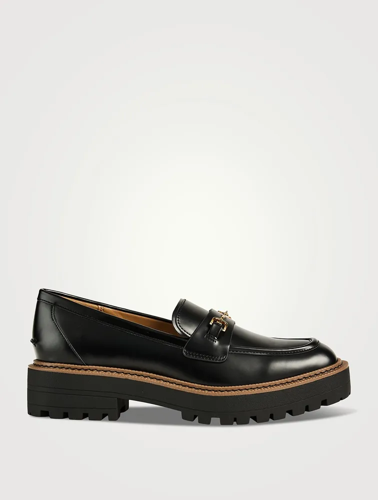 Laurs Leather Lug-Sole Loafers