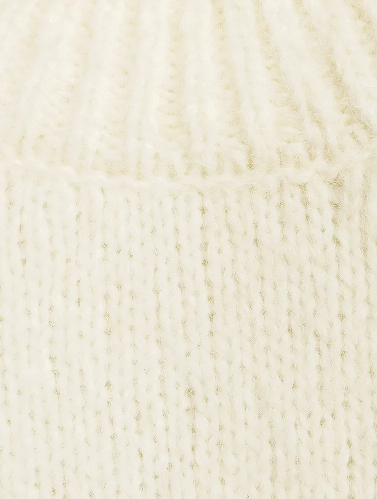La Maille Pavane Jacquard Logo Sweater