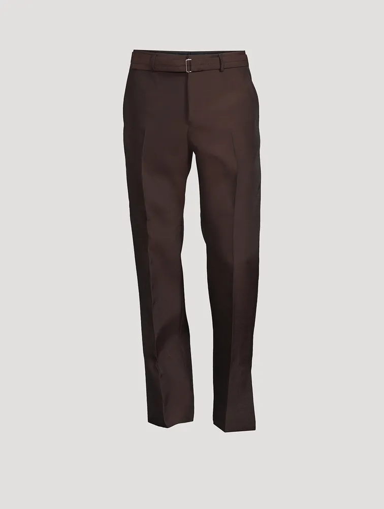 Wool And Nylon Straight-Leg Pants