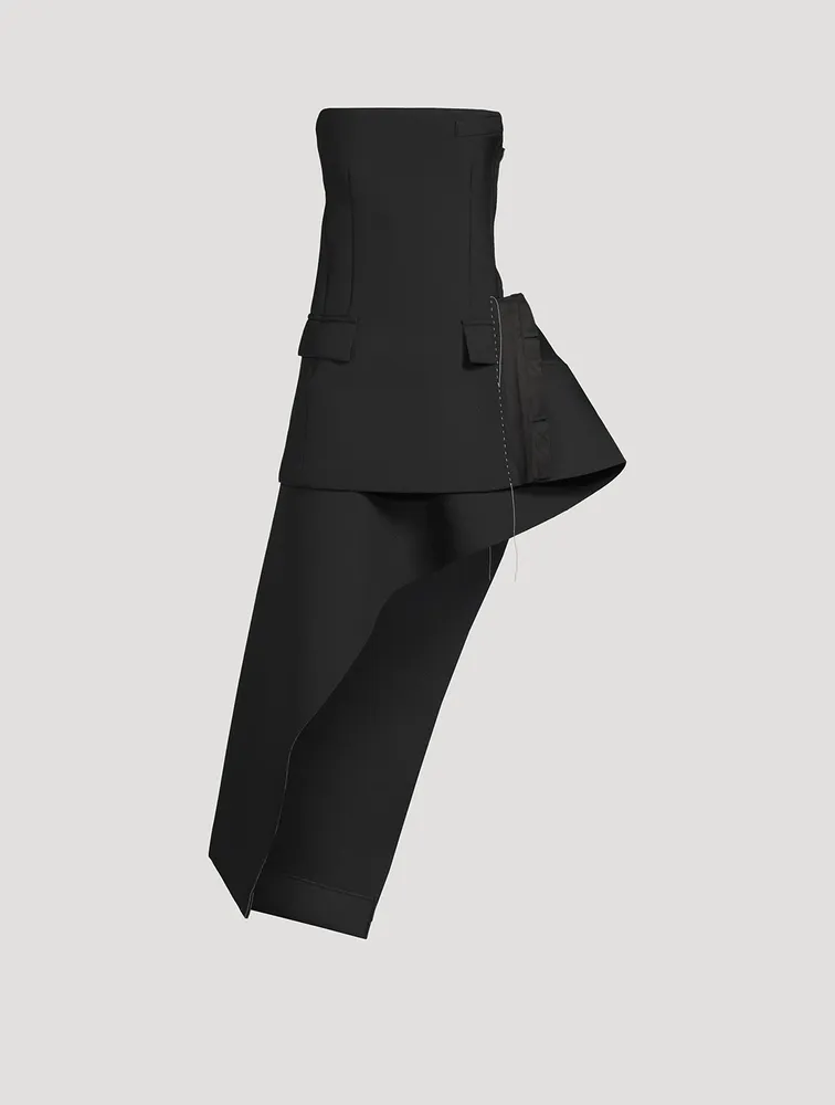 Draped Suiting Mini Dress