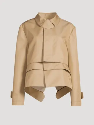 Cotton Gabardine Cropped Jacket