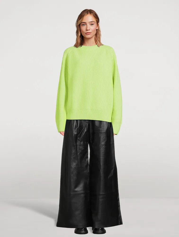 Luminosity Wide-Leg Leather Trousers