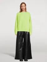 Luminosity Wide-Leg Leather Trousers
