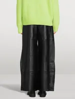 Luminosity Wide-Leg Leather Trousers