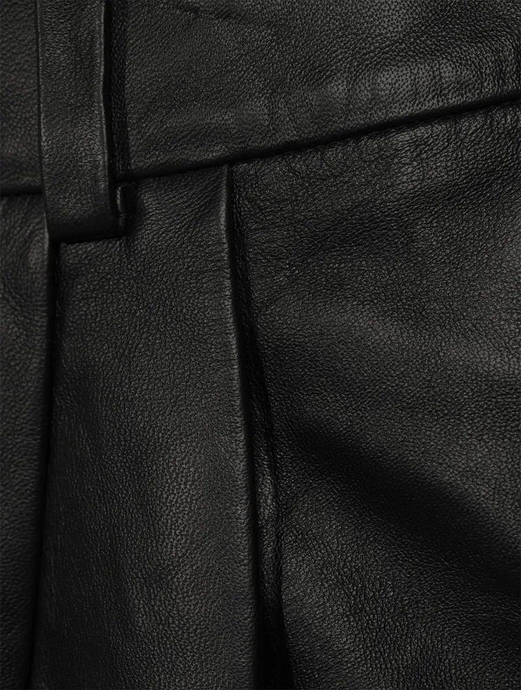 Luminosity Wide-Leg Leather Trousers
