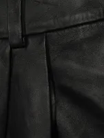 Luminosity Wide-Leg Leather Trousers