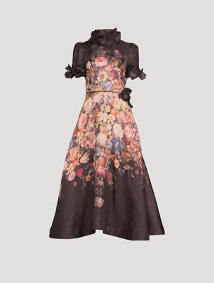 Luminosity Liftoff Midi Dress Floral Print