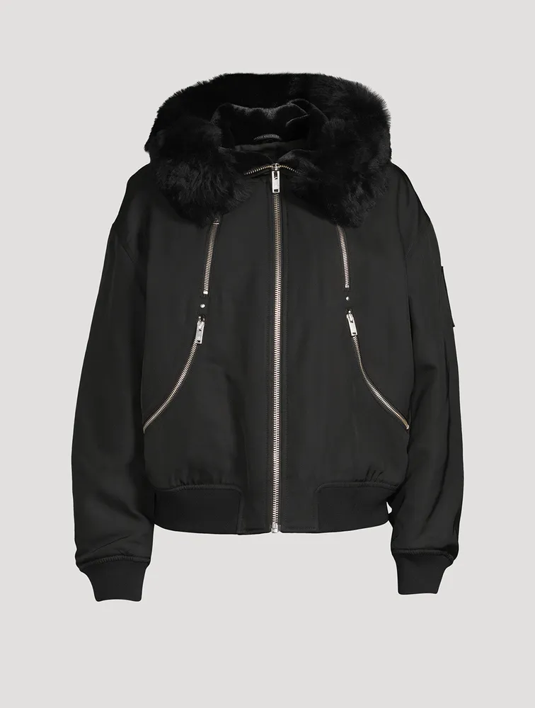 Decatur Shearling-Trimmed Bomber Jacket