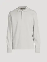 Cotton And Silk Polo Shirt