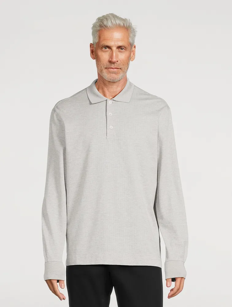 Cotton And Silk Polo Shirt