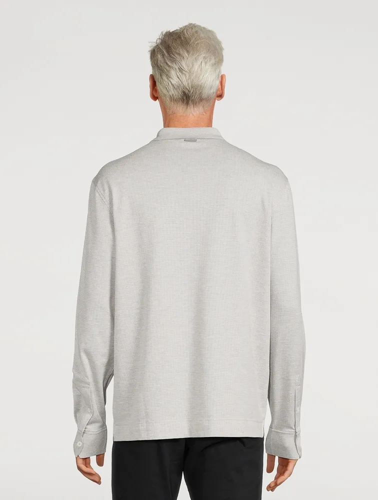 Cotton And Silk Polo Shirt