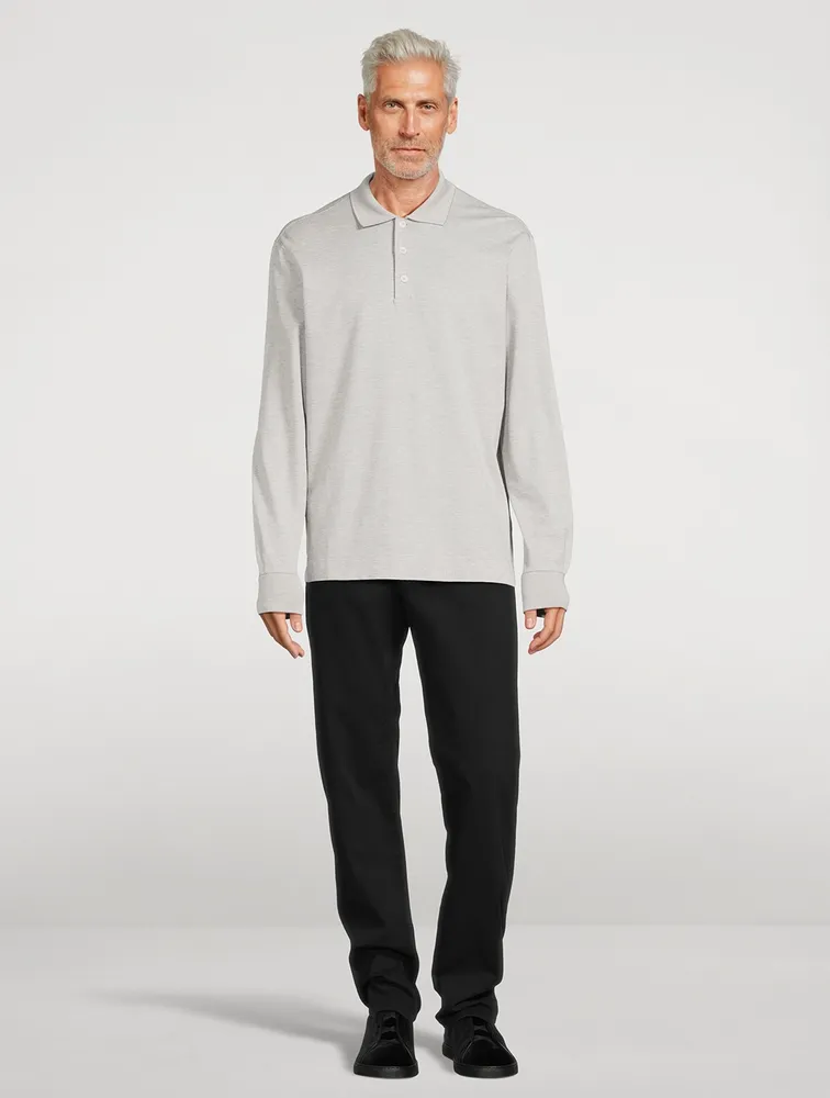 Cotton And Silk Polo Shirt
