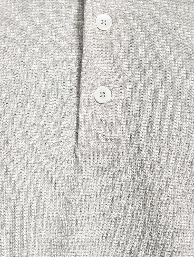 Cotton And Silk Polo Shirt