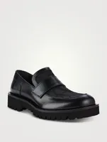Toile Iconographe Leather And Fabric Loafers