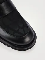 Toile Iconographe Leather And Fabric Loafers