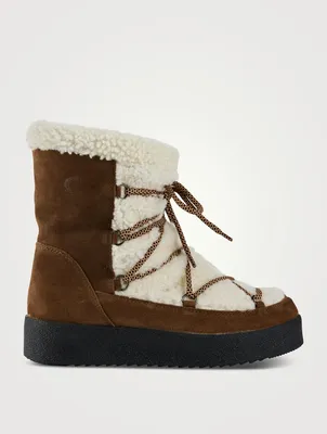 Eloise Suede And Shearling Lined Boots