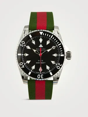 Gucci Dive Web Strap Watch, 40mm