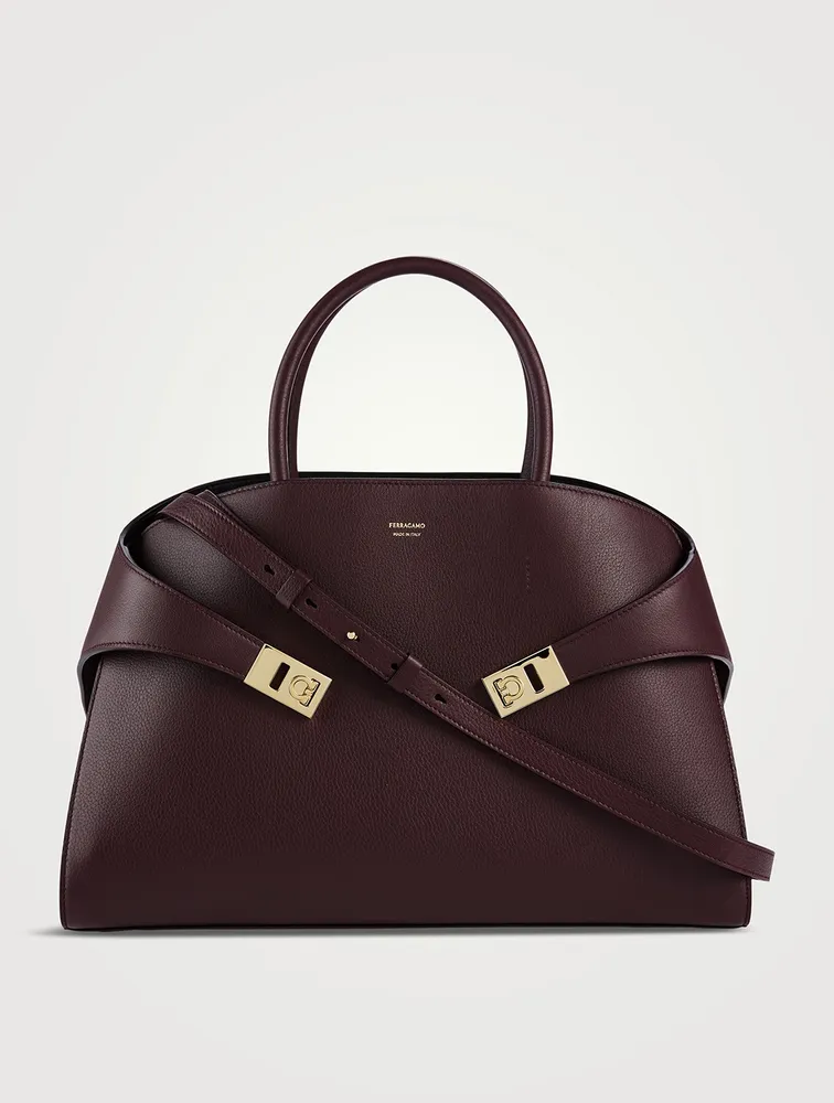Medium Hug Leather Satchel
