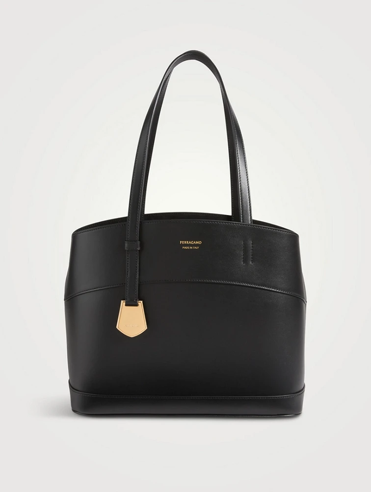 Small Charming Leather Tote Bag