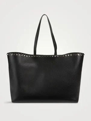 Rockstud Leather Tote Bag