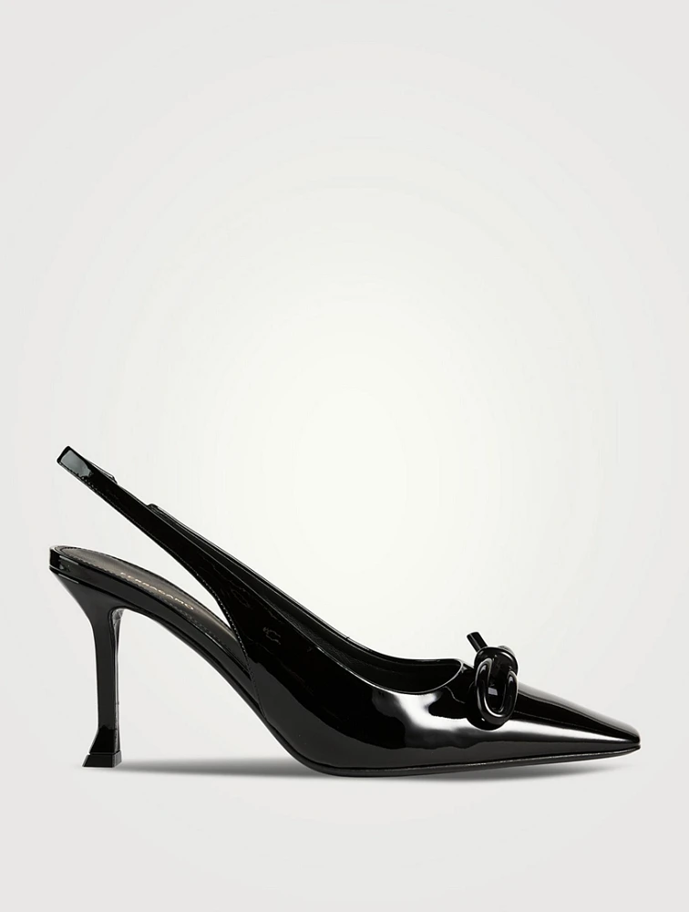 Patent Leather Slingback Pumps