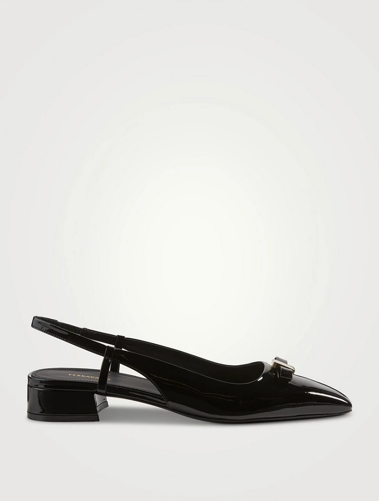 Patent Leather Slingback Pumps